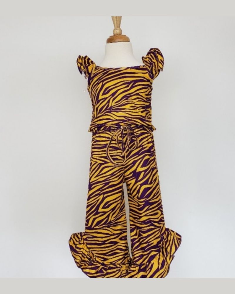 Gold & Purple Tiger Dress