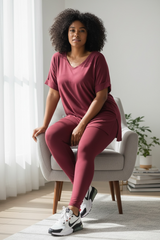 Ali Jade VDC   (short sleeve v-neck lounge SBS  set) Multiple Colors