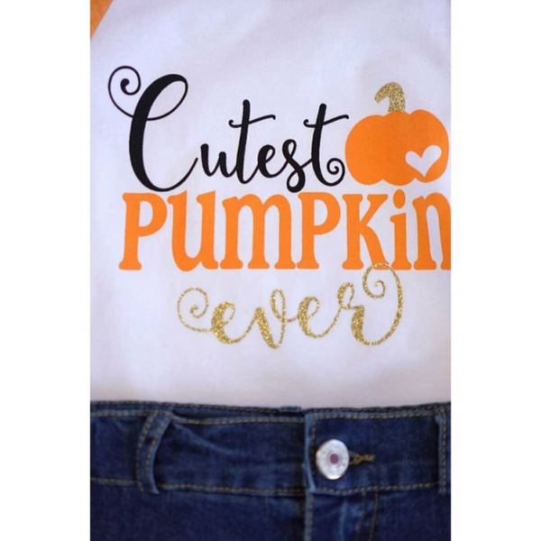 Cutest Pumpkin Ever Denim Set Fall Kids