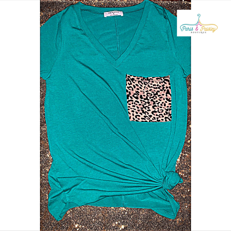 Leopard Pocket Tshirt w/sleeves VDC FW2021  (Shirt ONLY)🚨