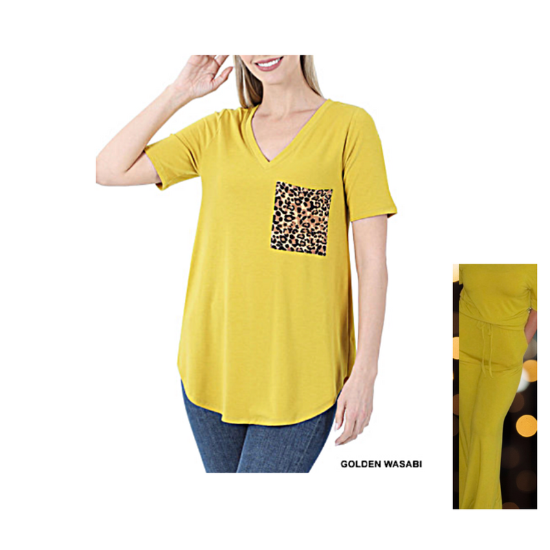 Leopard Pocket Tshirt w/sleeves VDC FW2021  (Shirt ONLY)🚨