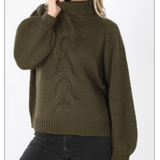 CHUNKY CABLE KNIT TURTLENECK SWEATER FW2021